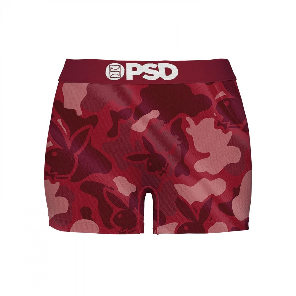 PSD Playboy Boy Shorts Underwear - Red Multicolor - Medium
